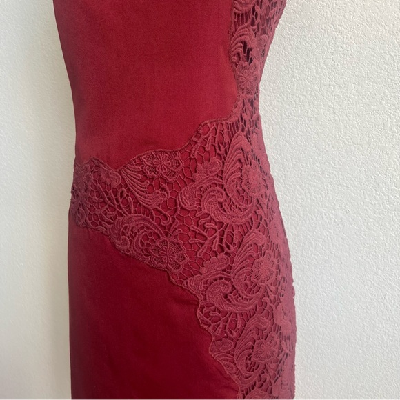 💓Peruvian Connection Burgundy Red Wool Embroidered Sheath Dress - Size 8 - Picture 12 of 16